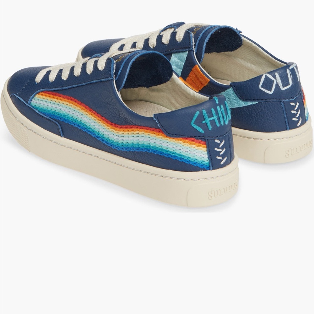 Soludos Catch the Wave Chill Out  Rainbow Leather Sneakers NIB Women’s 8